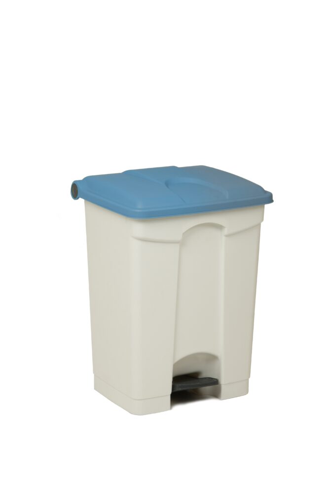 [899740] Contenedor 45l Tapa Azul Blanco Cocina
