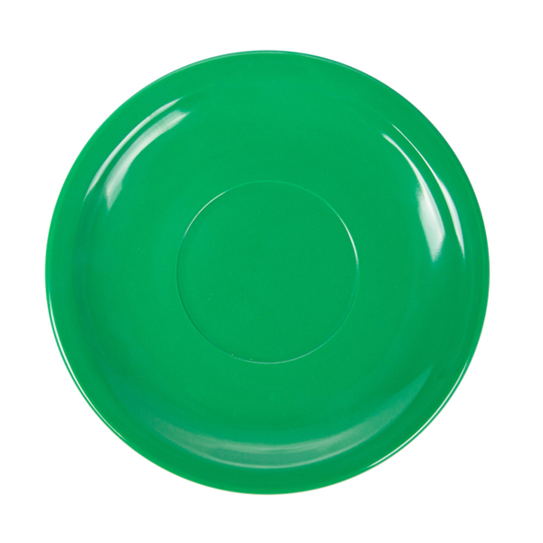 [197.72] PLATILLOS CAFÉ Ø 13,8 CM VERDE MELAMINA (12 UNID.)