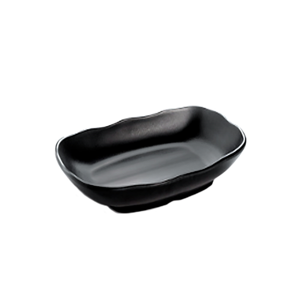 [262.21] Boles Rectangulares 'Asami Ware' 20X12,5X3,5 Cm Negro Melamina (6 Unid.)
