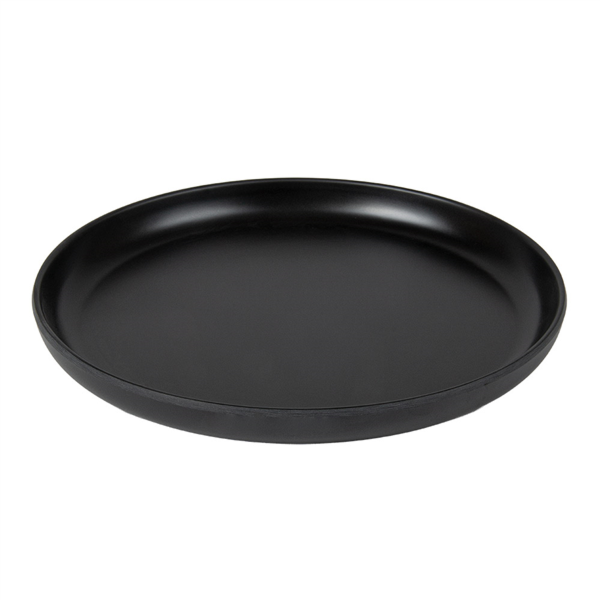 [262.15] PLATOS LLANOS 'ASAMI WARE' Ø 19x2 CM NEGRO MELAMINA (6 UNID.)