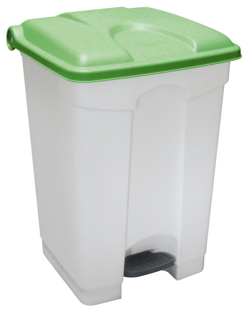 [899742] CONTENEDOR 45L TAPA VERDE BLANCO COCINA