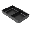 RECIPIENTES 2 COMPARTIMENTOS 'ASAMI WARE' 13,1x8,8x2,5 CM NEGRO MELAMINA (12 UNID.)