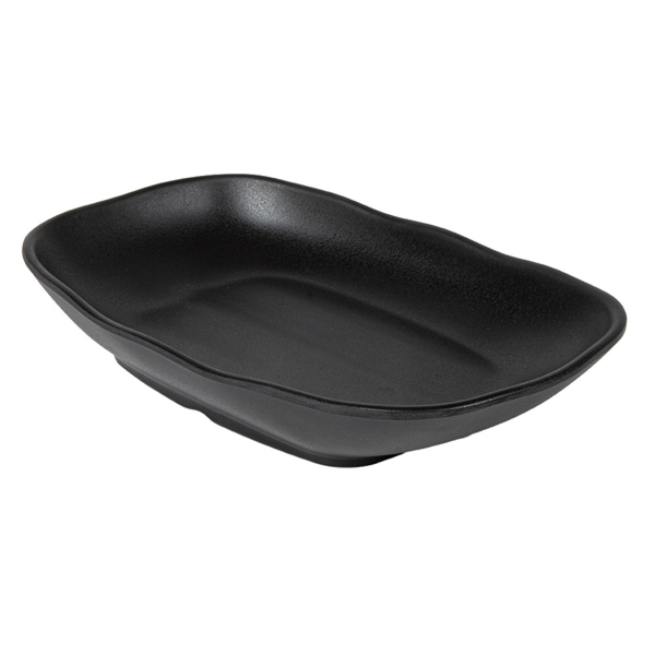 [262.22] BOLES RECTANGULARES 'ASAMI WARE' 25,2x15,8x4,2 CM NEGRO MELAMINA (6 UNID.)