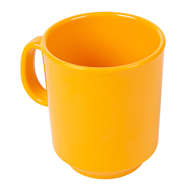 [197.68] Tazas Café 240 Ml Ø 8X9 Cm Amarillo Melamina (12 Unid.)