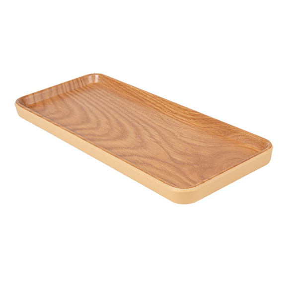 [263.39] Bandejas Rectangulares 'Asami Ware' 28,5X12X2 Cm Símil Madera Melamina (4 Unid.)
