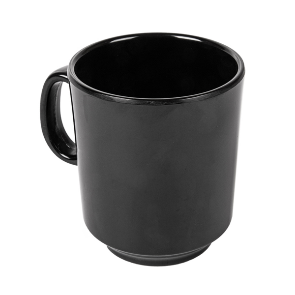[197.65] TAZAS CAFÉ 'ASAMI WARE' 240 ML Ø 8x9 CM NEGRO MELAMINA (12 UNID.)