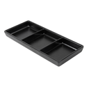 RECIPIENTES 3 COMPARTIMENTOS 'ASAMI WARE' 19,8x8,8x2,5 CM NEGRO MELAMINA (15 UNID.)