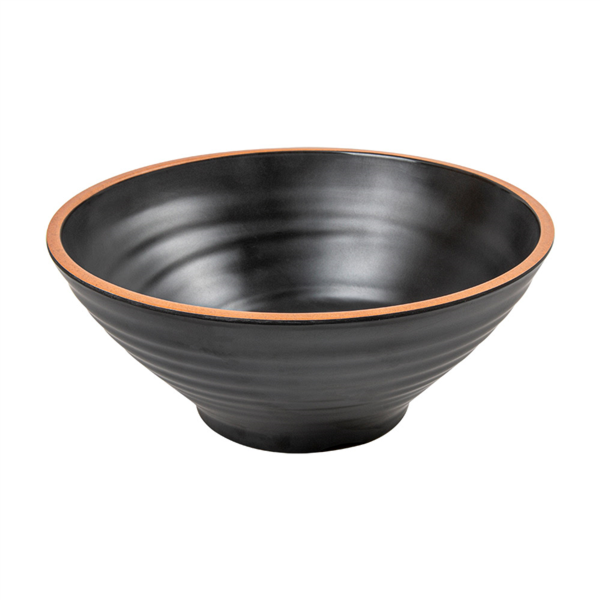 BOLES 'ASAMI WARE' 1600 ML Ø23,3x9,7 CM NEGRO MELAMINA (6 UNID.)