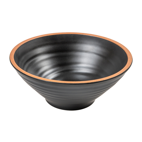BOLES 'ASAMI WARE' 850 ML Ø18,4x7,5 CM NEGRO MELAMINA (12 UNID.)