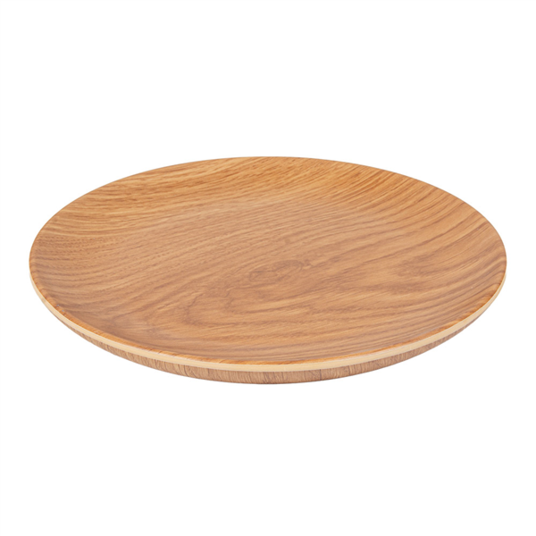 PLATOS LLANOS 'ASAMI WARE' Ø 20x1,8 CM SÍMIL MADERA MELAMINA (6 UNID.)