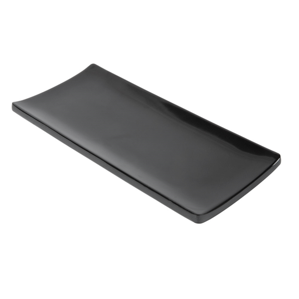 Platos Sushi 'Asami Ware' 23,5X10,3X2,3 Cm Negro Melamina (18 Unid.)