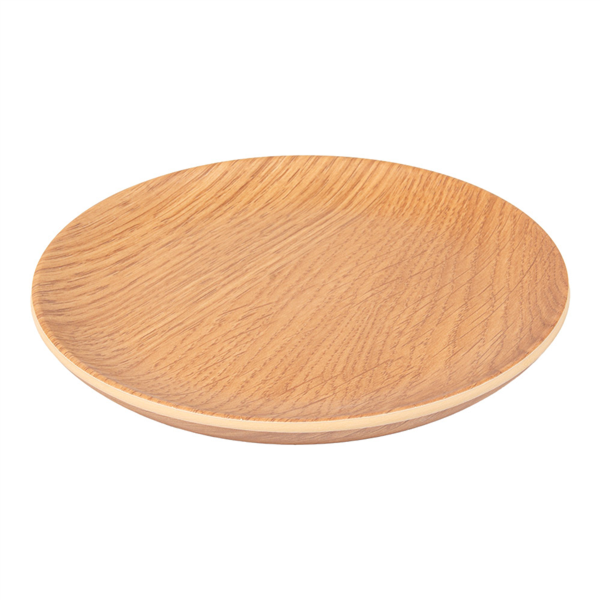 PLATOS LLANOS Ø 15,3x1,5 CM SÍMIL MADERA MELAMINA (12 UNID.)