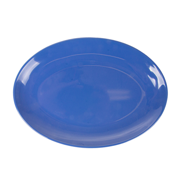 [197.27] Platos Ovales 'Asami Ware' 25,5X18 Cm Azul Melamina (15 Unid.)
