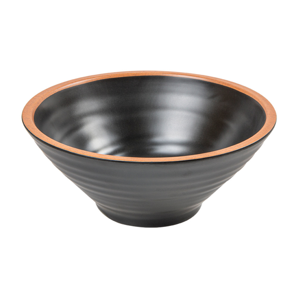 [225.80] BOLES 'ASAMI WARE' 1100 ML Ø20,3x8,5 CM NEGRO MELAMINA (12 UNID.)