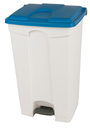 CONTENEDOR 90L TAPA BLANCA AZUL COCINA