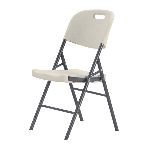 [208.23] SILLAS PLEGABLES 50x45x88 CM BLANCO PE (4 UNID.)