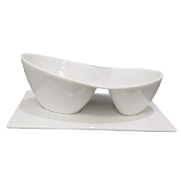[204.45] Bases Para Recipiente 204.44 22,5X13X1,2 Cm Blanco Porcelana (6 Unid.)