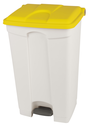 CONTENEDOR 90L BLANCO AMARILLO TAPA COCINA