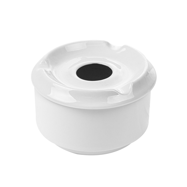CENICEROS AGUA Ø 8,7x6 CM BLANCO PORCELANA (6 UNID.)