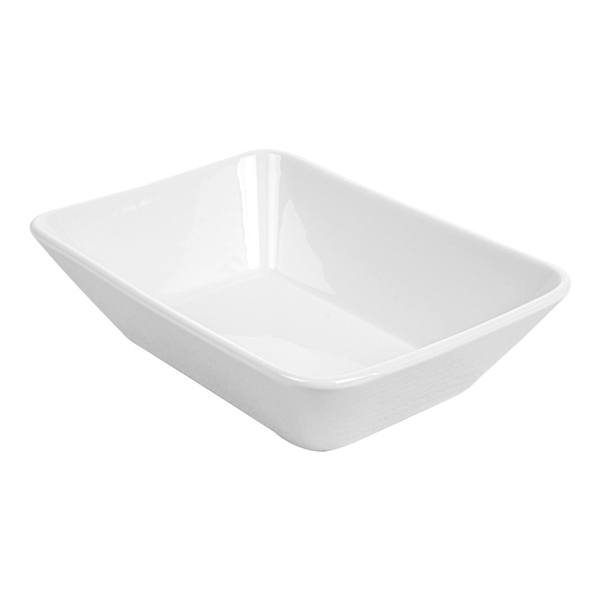 Barquilla Para Fritos S 13,5X9,4X3,2 Cm Blanco Porcelana (6 Unid.)