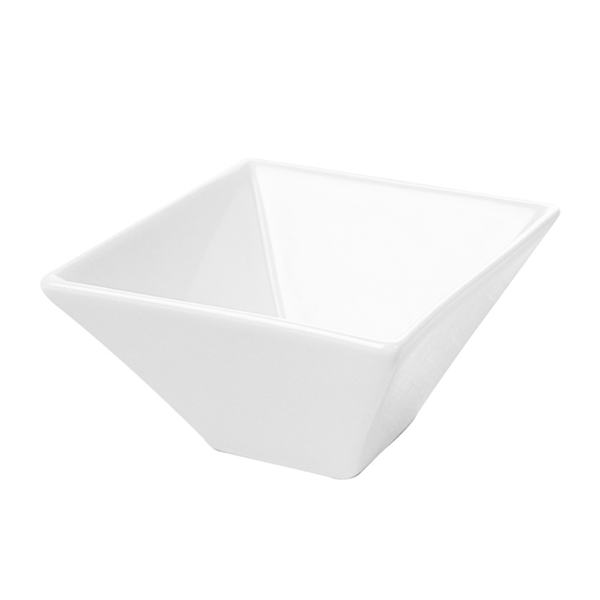 [216.53] BOLES CUADRADOS 300 ML 12,2x6 CM BLANCO PORCELANA (6 UNID.)
