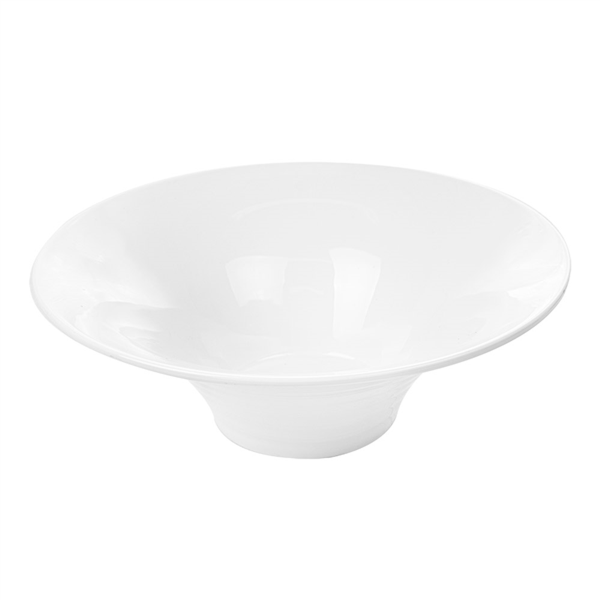 BOLES ESTRIADOS 1250 ML Ø 25,5x8,9 CM BLANCO PORCELANA (2 UNID.)