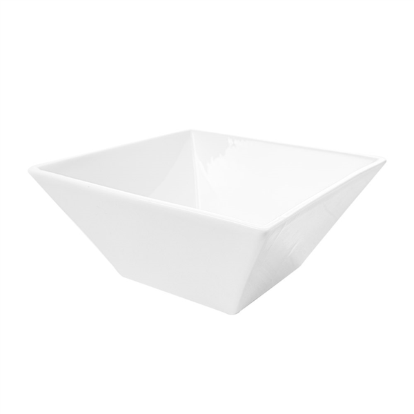[216.55] Boles Cuadrados 1000 Ml 17,5X7 Cm Blanco Porcelana (3 Unid.)