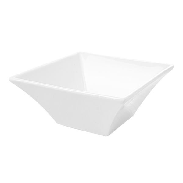 [216.54] BOLES CUADRADOS 500 ML 14,9x5,5 CM BLANCO PORCELANA (6 UNID.)