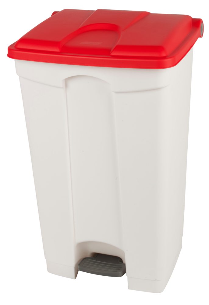 [899777] Contenedor 90l Tapa Roja Blanca Cocina