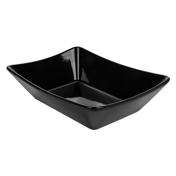 [260.66] BARQUILLA PARA FRITOS L 19,3x13,3x4,8 CM NEGRO PORCELANA (6 UNID.)