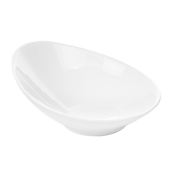 [126.39] BOLES ALARGADOS 700 ML 25x21,5x10,5 CM BLANCO PORCELANA (2 UNID.)