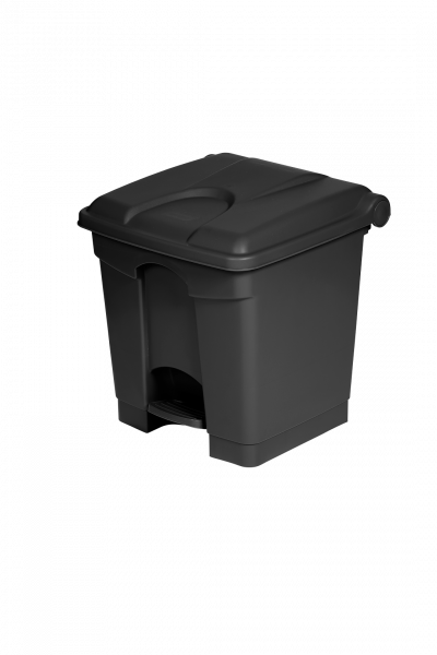 [8992110] CONTENEDOR 30L PLÁST. NEGRO RECICLADO SANITARIAS