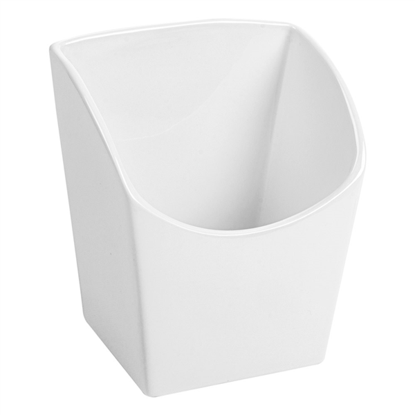 [260.57] CAJETILLA PARA FRITOS L 13,3x9,4x14,6 CM BLANCO PORCELANA (6 UNID.)