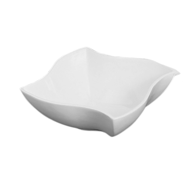 [164.38] BOLES ONDULADOS 700 ML 17,7x6,7 CM BLANCO PORCELANA (6 UNID.)