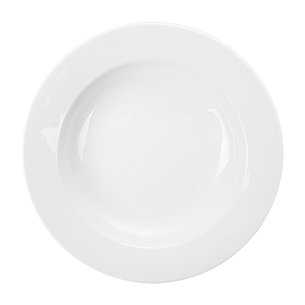 [404.31] Platos Hondos Ø 23 Cm Blanco Porcelana (24 Unid.)