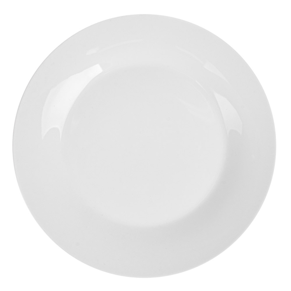 [404.28] Platos Llanos Ø 23 Cm Blanco Porcelana (36 Unid.)