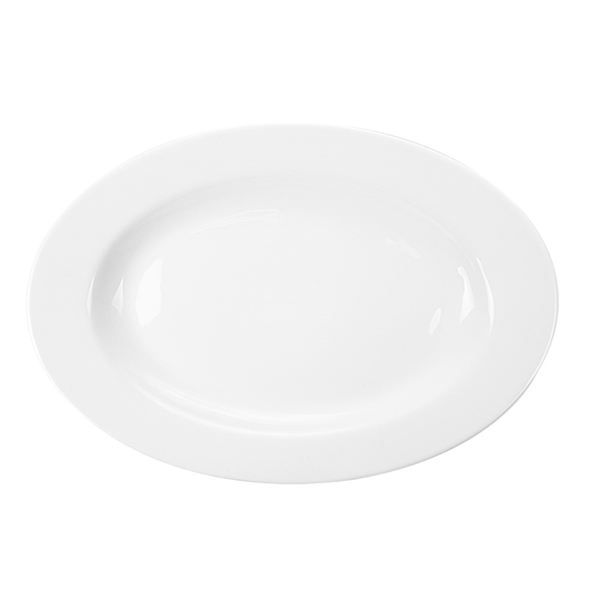 [404.33] FUENTES OVALES 30,5 CM BLANCO PORCELANA (12 UNID.)