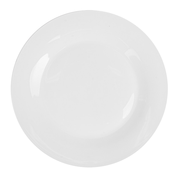 [404.30] PLATOS LLANOS Ø 27 CM BLANCO PORCELANA (24 UNID.)