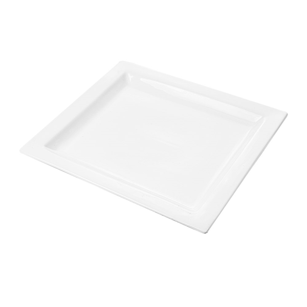 [126.10] PLATOS RECTANGULARES 32x28,5 CM BLANCO PORCELANA (6 UNID.)