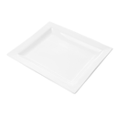 PLATOS RECTANGULARES 27x23,5 CM BLANCO PORCELANA (12 UNID.)