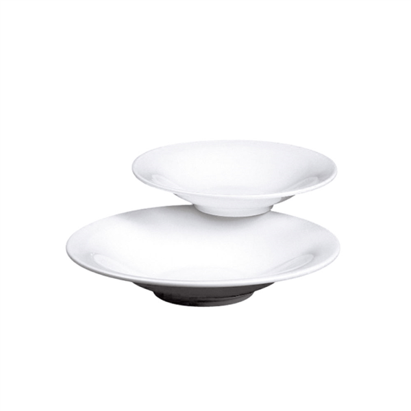 [126.78] PLATOS HONDOS Ø 28 CM BLANCO PORCELANA (12 UNID.)