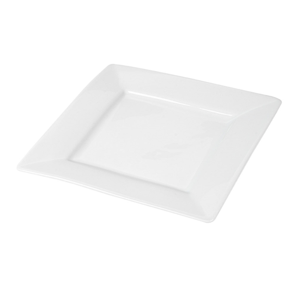 PLATOS CUADRADOS 20x20 CM BLANCO PORCELANA (24 UNID.)