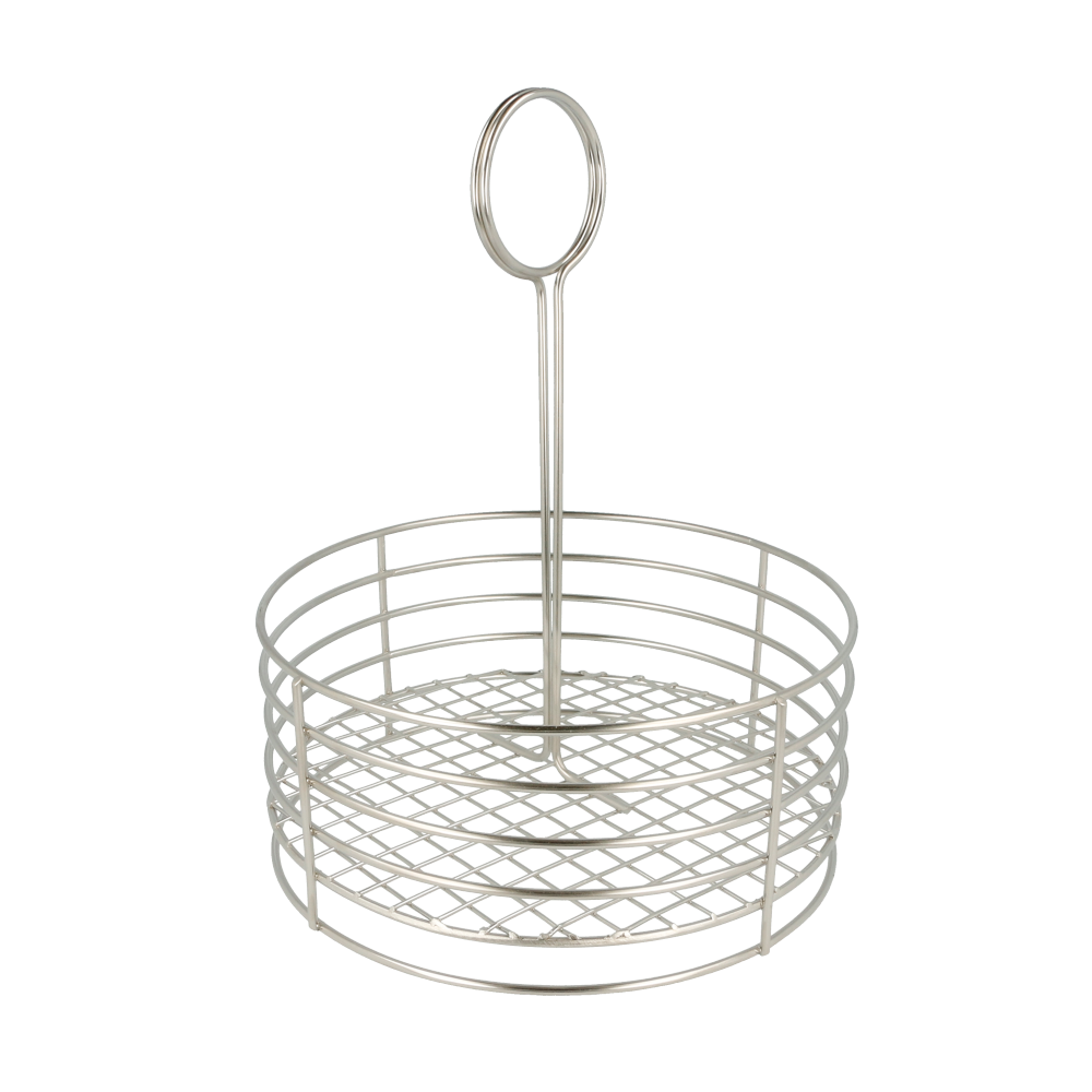[216.20] Cesta Condimentos Ø 19X24 Cm Plateado Inox (1 Unid.)