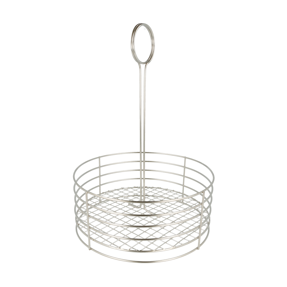 [216.21] Cesta Condimentos Ø 22X30,5 Cm Plateado Inox (1 Unid.)