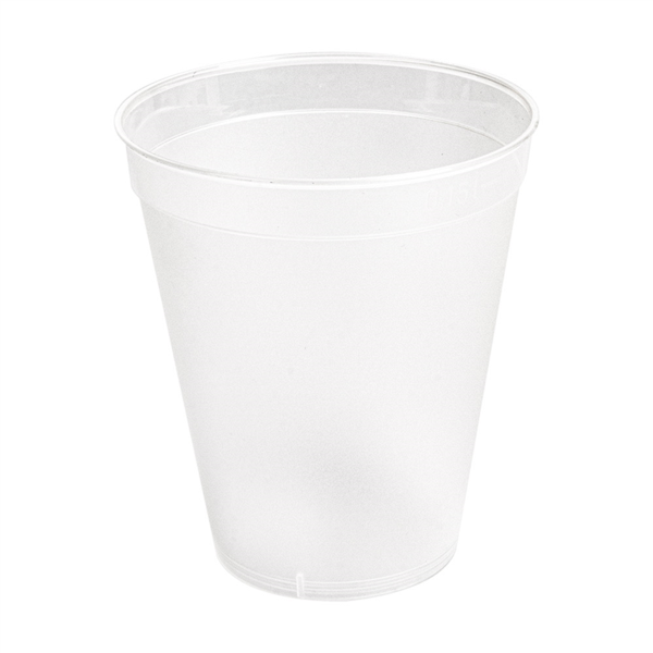 [257.65] Vasos Reutilizables 150 Ml Ø 6,5/4,2X7,5Cm Transparente Pp (1000 Unid.)