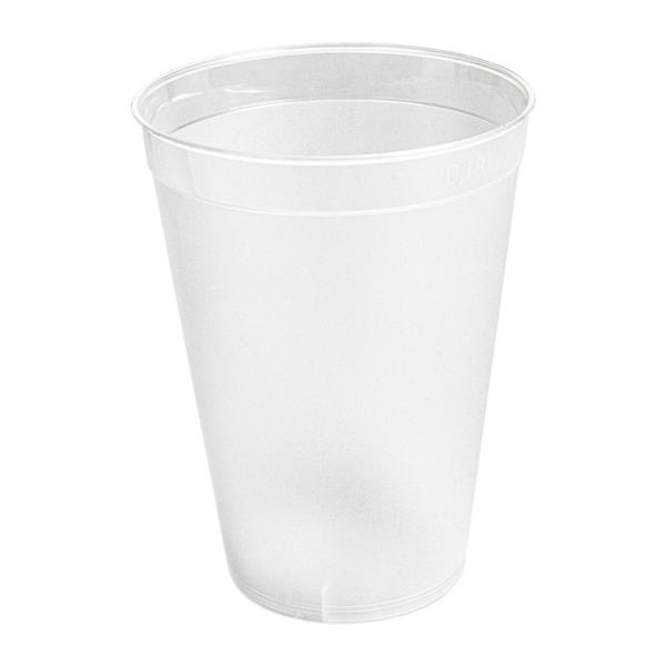[257.66] VASOS REUTILIZABLES 180 ML Ø 6,7/4,3x8,7 CM TRANSPARENTE PP (960 UNID.)