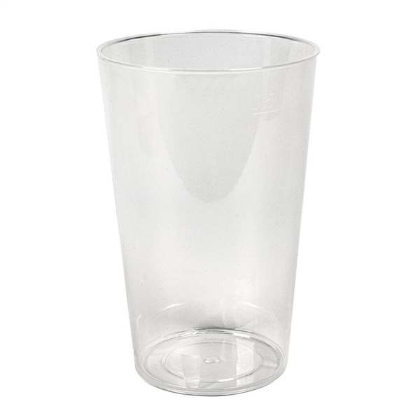 [262.87] VASOS REUTILIZABLES 500 ML Ø 9,1/6,8x14 CM TRANSPARENTE PP (360 UNID.)