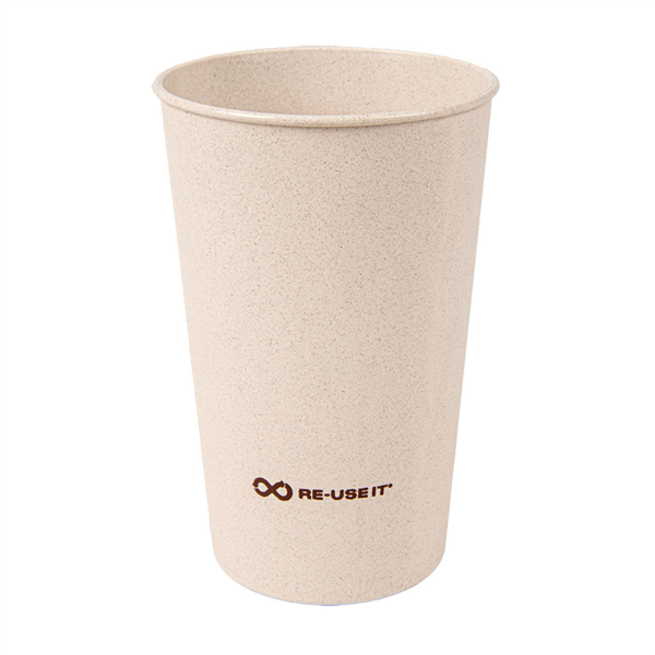[267.71] VASOS REUTILIZABLES 330 ML Ø7,5/5,5x11,5 CM NATURAL RICE HUSK BIOCOMPOSITE (540 UNID.)
