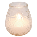 Velas En Vaso De Cristal Antitabaco 'Monarch' 9,5X9,5 Cm Transparente Parafina (24 Unid.)