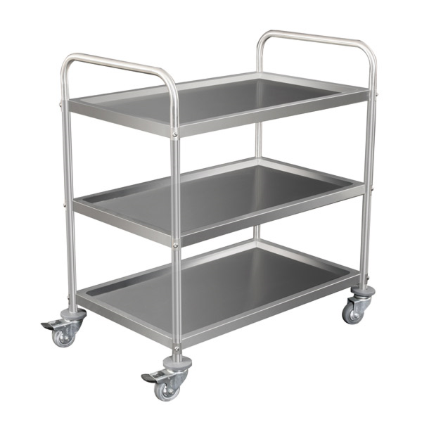 [460.50] CARRO SERVICIO 3 NIVELES 85x53x95 CM PLATEADO INOX (1 UNID.)
